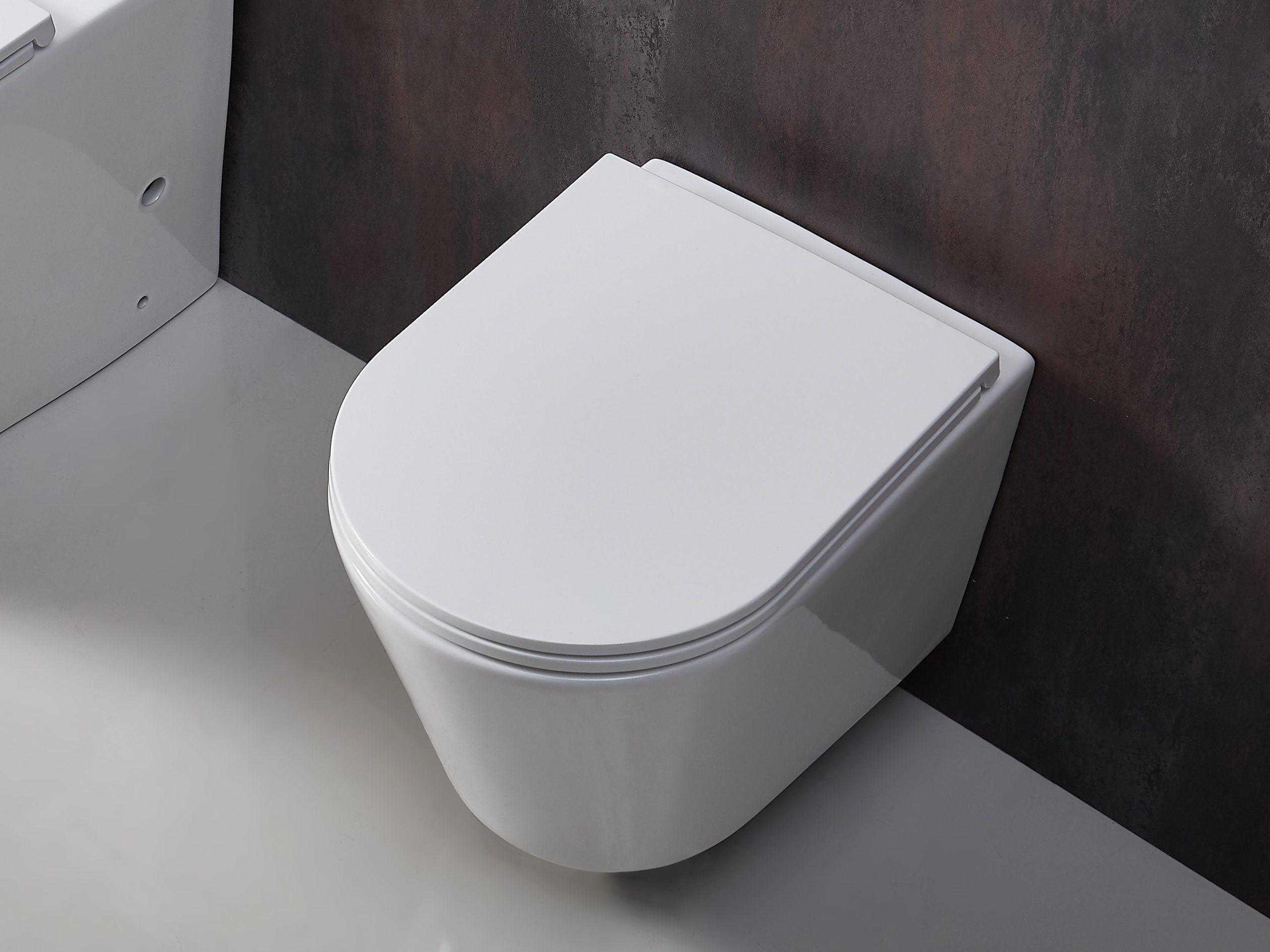 BERLIN Wall Hung Quiet Flush In Wall Toilet Suite Pan - Living and Bathroom