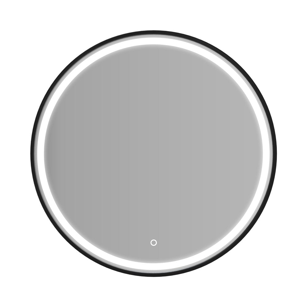 900*38mm 3 Lighting Options controlled with Touch Sensor Switch Frontlit Matte Black Aluminium Frame LED Lighting Dressing Mirror