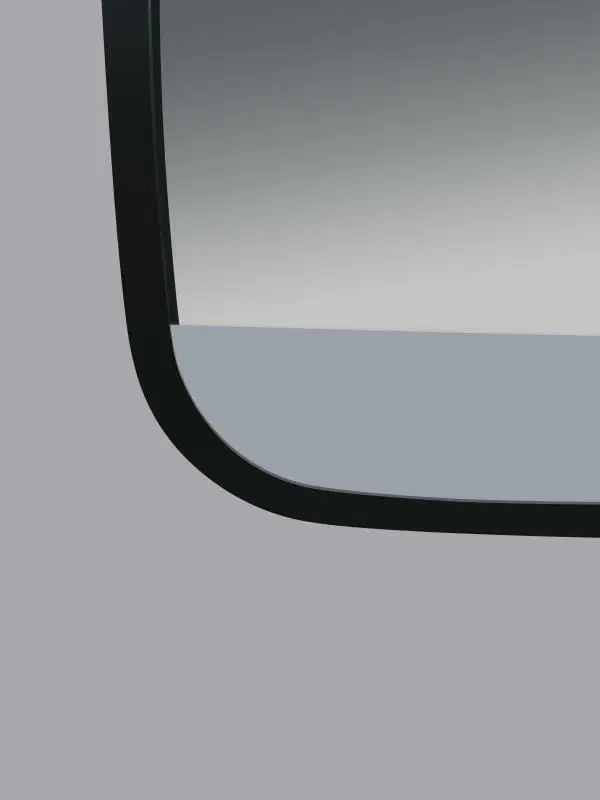 500*700mm Frosted Edge Black Aluminum Framed Frontlit 3 Color Lighting LED Mirror Touch Sensor Switch Wall Mounted Vertical or Horizontal