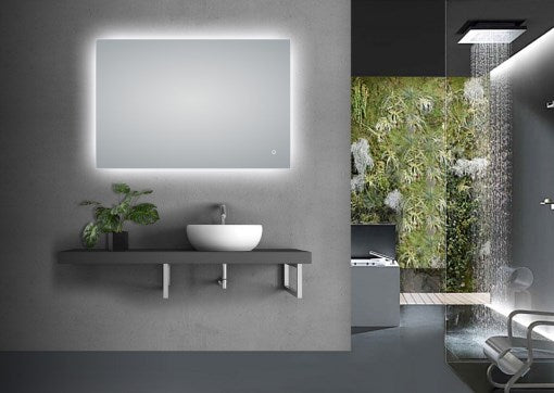 1200*800mm Sharpe Edged 3 Color Lighting Backlit LED Mirror Touch Sensor Switch Defogger Pad Wall Mounted Vertical or Horizontal