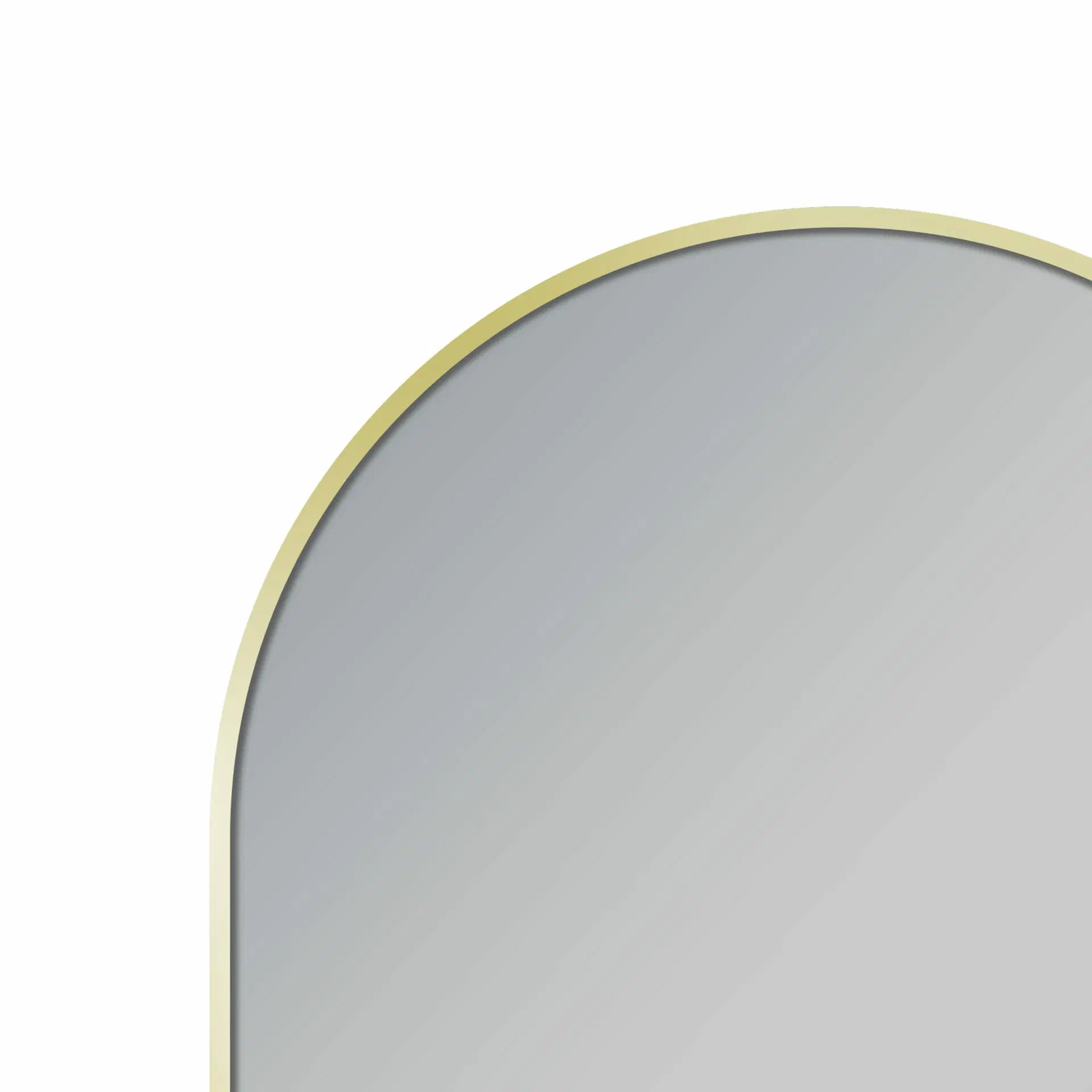 600*900mm Arch 3 Color Lighting Brushed Gold Aluminum Framed Front Hidden LED Mirror with Touch Sensor Switch