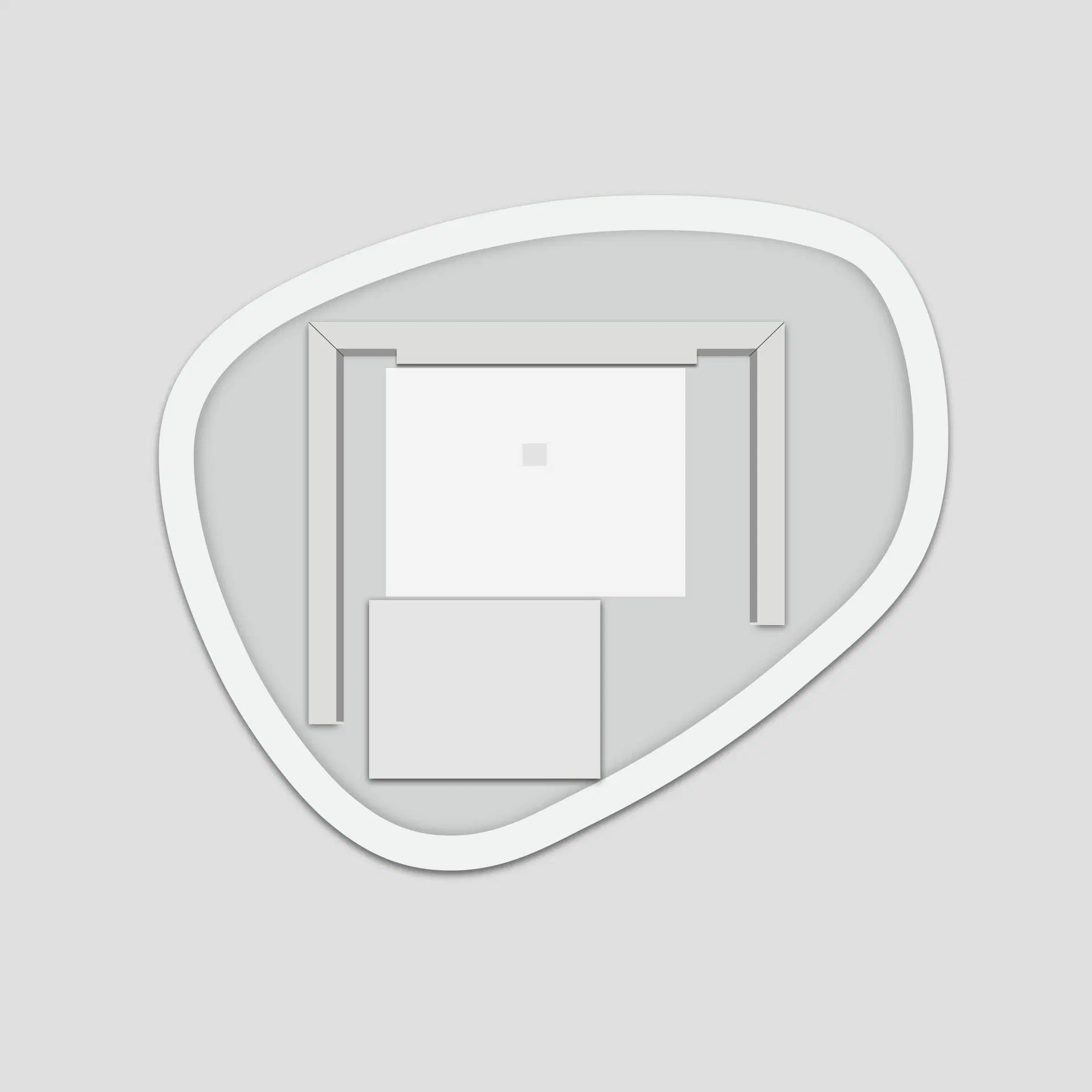 1000*844mm 3 Color Lighting Front & Backlit Asymmetrical Acrylic LED Mirror Touch Sensor Switch