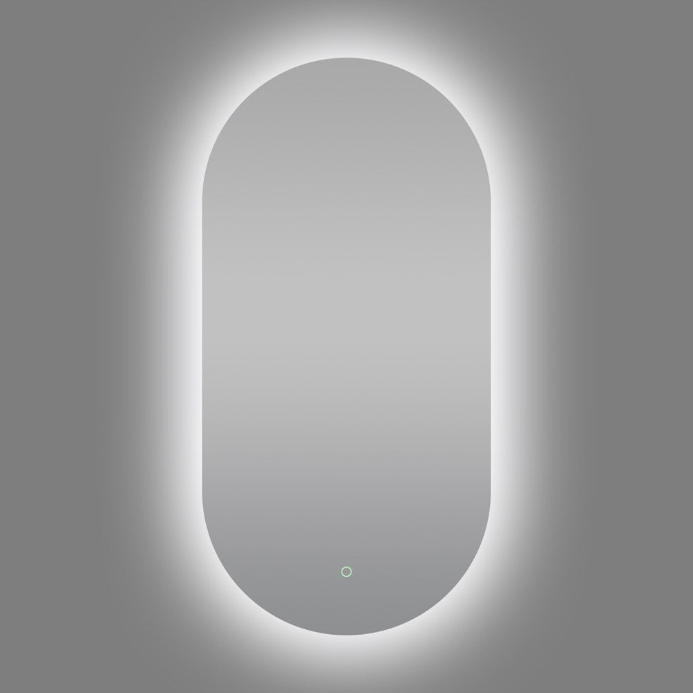 500*1000mm Oval Sharp-Edged 3 Color Lighting Backlit LED Mirror with Touch Sensor Switch