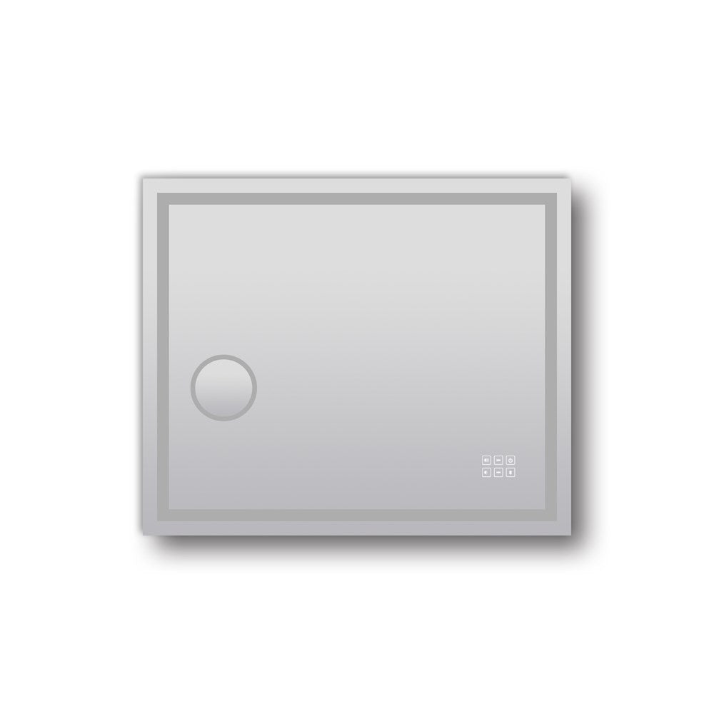 900*750mm Rectangle 3 Color Lighting Frontlit Bluetooth LED Mirror(USB 5V 2.1A Charging Port)Magnifying Touch Sensor Switch