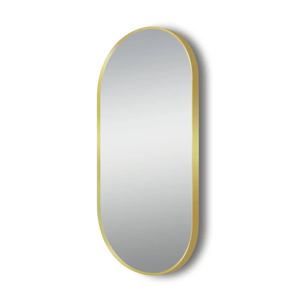 500*1000mm Matte Brushed Gold Non-Luminous Framed Mirror Mounted Vertical or Horizontal