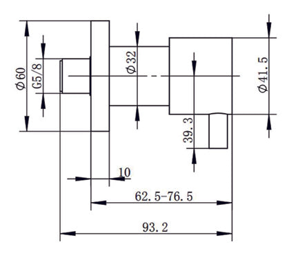 Round Brushed Brass Shower Wall Taps