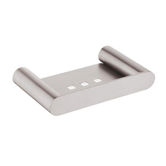 RUSHY Brushed Nickel Soap Dish Holder - Living and Bathroom