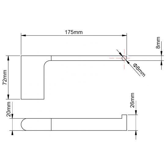 AU Series Brushed Nickel Toilet Paper Holder - Living and Bathroom