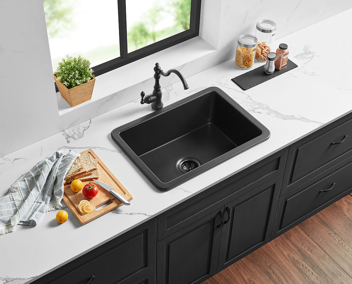 Matte Black Camden Fireclay Sink 677*470*254mm