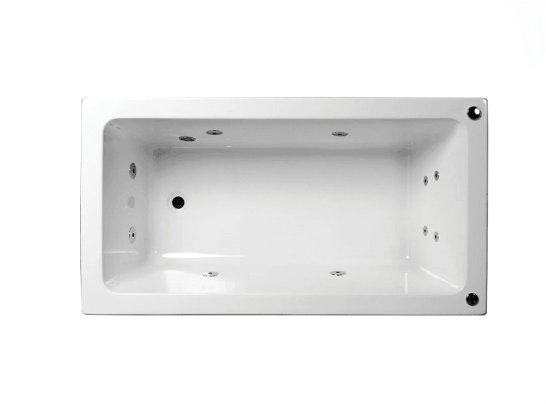 Alpha 1490/1700/1795*750*470mm Spa Bath Tub 6/10/12 jets White Acrylic Drop in Rectangle - Living and Bathroom