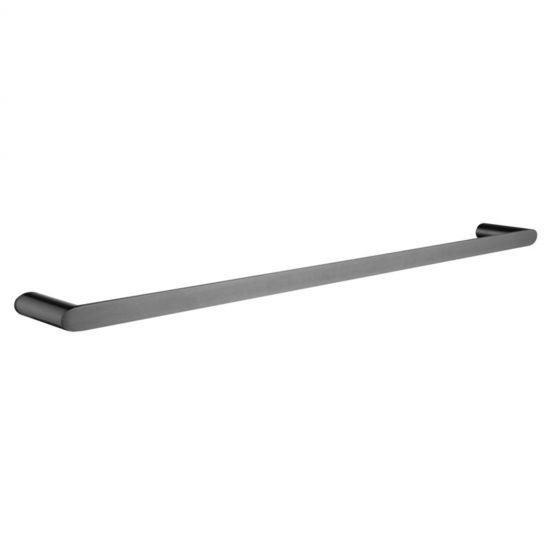 RUSHY Gun Metal Grey Single Towel Rail 800mm - Living and Bathroom