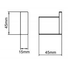 IVANO Series Square Chrome Robe Hook - Living and Bathroom