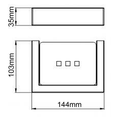 IVANO Series Square Black Soap Dish Holder - Living and Bathroom