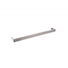 IVANO Series Square Brushed Nickel Single Towel Rail 600mm - Living and Bathroom