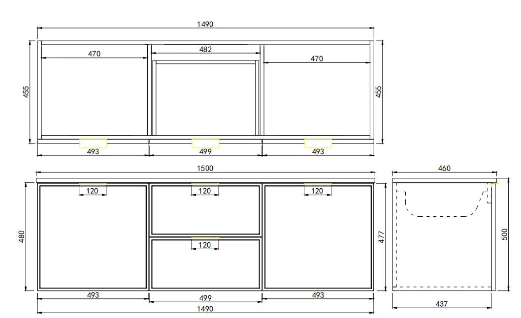 Miami PVC Waterproof Wall Hung Bathroom Vanity Matte White