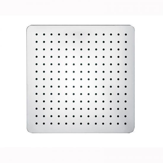 Super-slim Square Chrome Rainfall Shower Head 300mm - Living and Bathroom