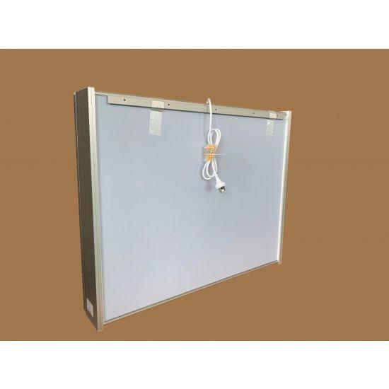 1200*720*139mm Silver Brushed Rectangular LED Mirror Shaving Cabinet(Double Doors,Anti-Fogging) - Living and Bathroom