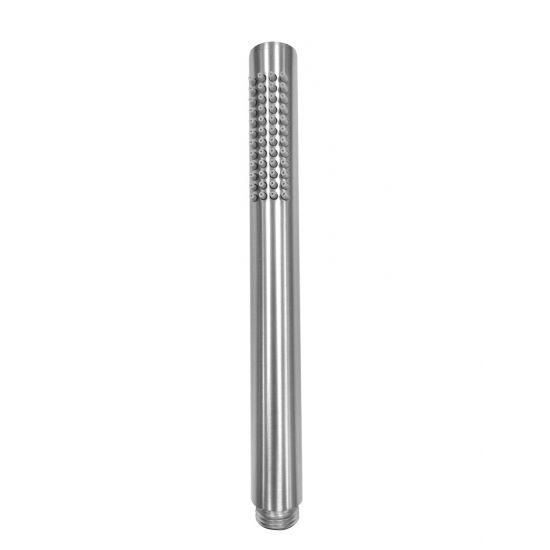 Round Brushed Nickel Single Function Handheld Shower (Brass) - Living and Bathroom