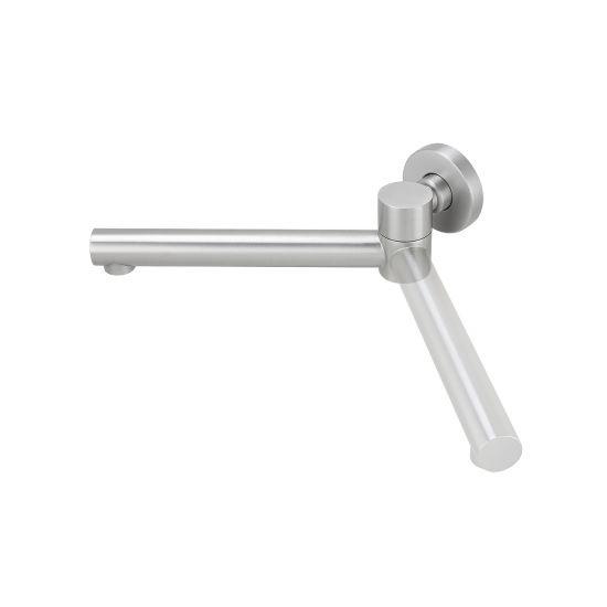 Round Brushed Nickel Bathtub/Basin Swivel Wall Spout - Living and Bathroom