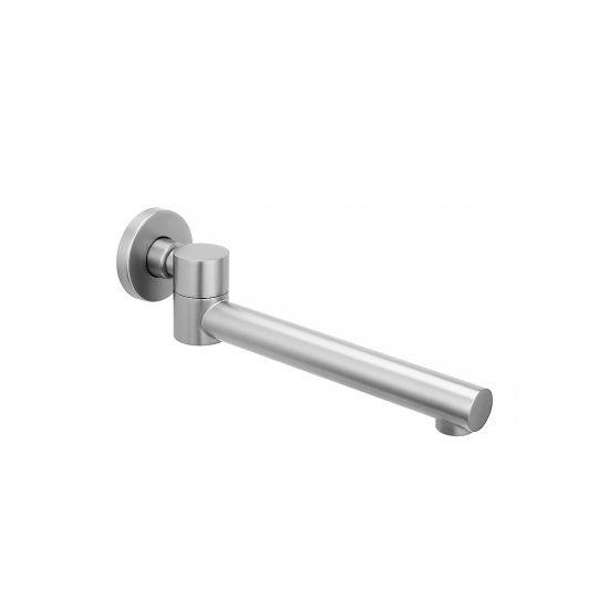 Round Brushed Nickel Bathtub/Basin Swivel Wall Spout - Living and Bathroom