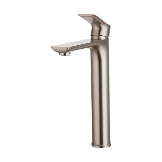 VOG Series Brushed Nickel Tall Basin Mixer - Living and Bathroom