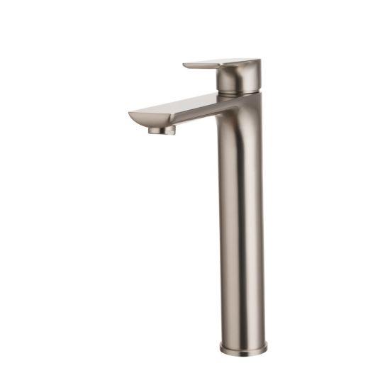 VOG Series Brushed Nickel Tall Basin Mixer - Living and Bathroom