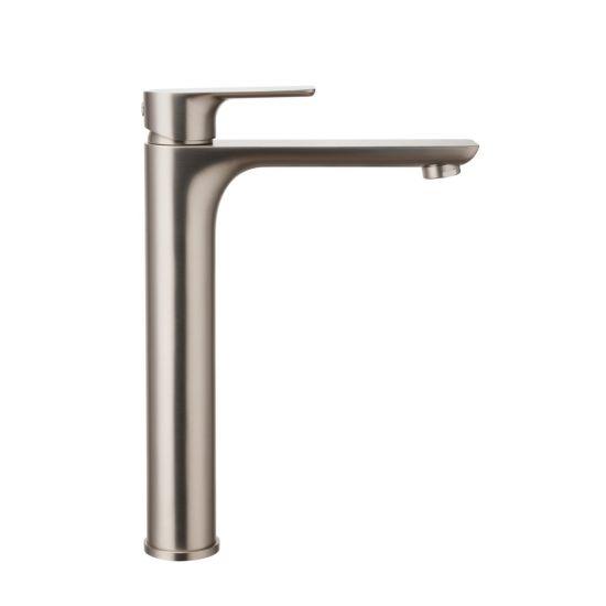 VOG Series Brushed Nickel Tall Basin Mixer - Living and Bathroom