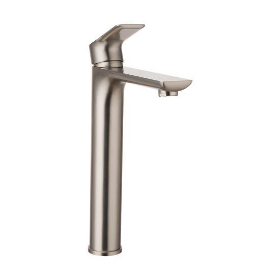 VOG Series Brushed Nickel Tall Basin Mixer - Living and Bathroom