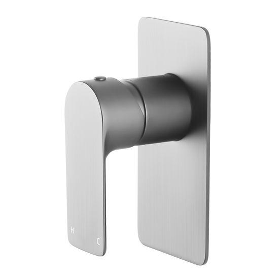 VOG Series Solid Brass Brushed Nickel Shower/Bath Wall Mixer(color up) - Living and Bathroom