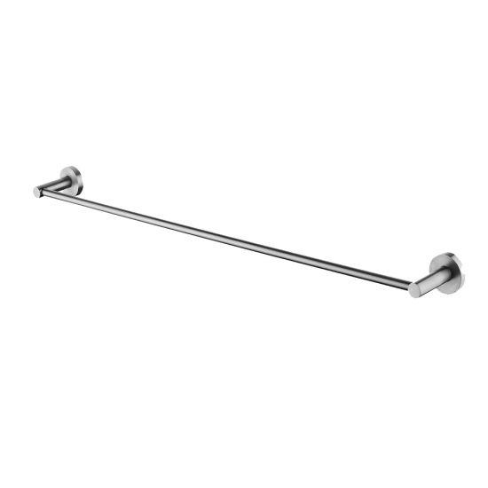 LUCID PIN Series Brushed Nickel Single Towel Rack Rail 800mm - Living and Bathroom