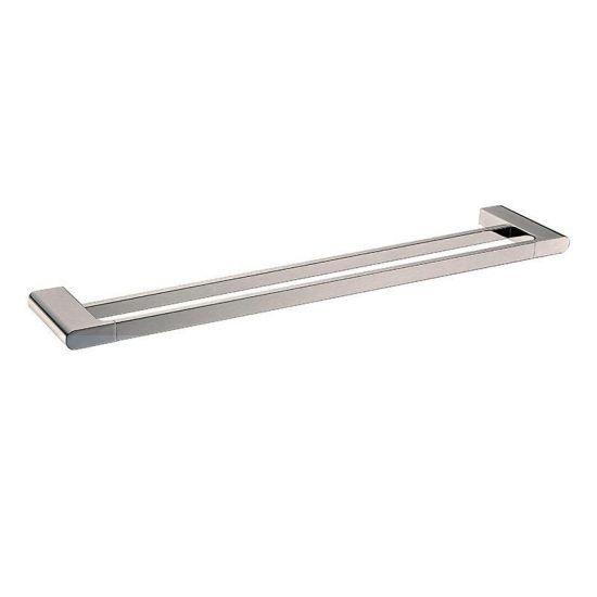 AU Series Brushed Nickel Double Towel Rail 800mm - Living and Bathroom