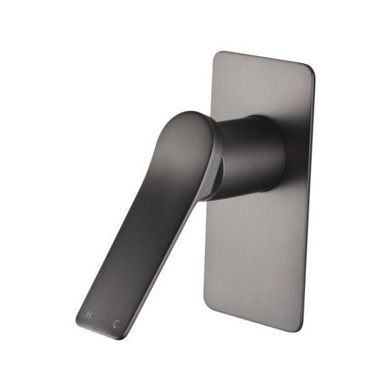 RUSHY Square Brushed Gun Metal Grey Built-in Shower Mixer(Brass) COLOR UP - Living and Bathroom