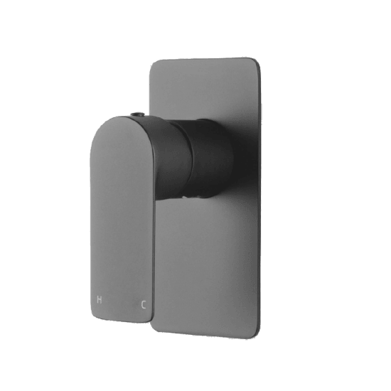 VOG Series Solid Brass Brushed Gun Mental Grey Shower/Bath Wall Mixer (color up) - Living and Bathroom