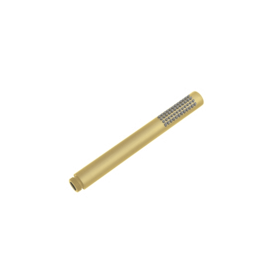 Round Brushed Brass Single Function Handheld Shower (Brass) - Living and Bathroom