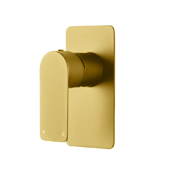 VOG Series Solid Brushed Brass Shower/Bath Wall Mixer (color up) - Living and Bathroom