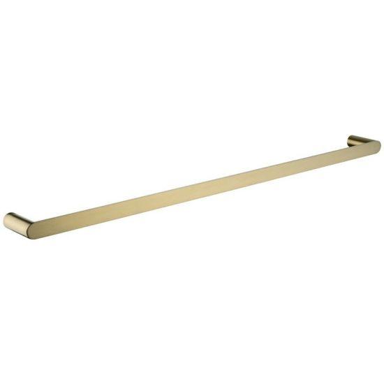 RUSHY Series Brushed Brass Single Towel Rail 800mm - Living and Bathroom