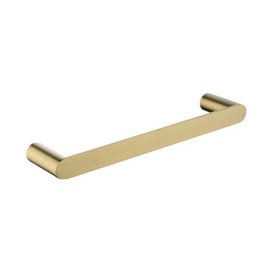 RUSHY Series Brushed Brass Towel Ring 300mm - Living and Bathroom