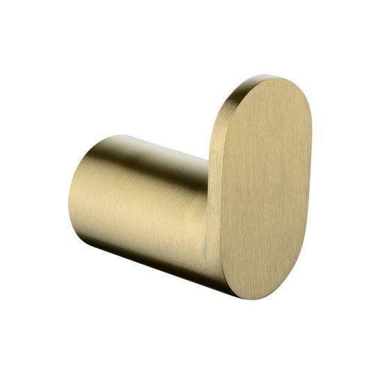 RUSHY Series Brushed Brass Robe Hook - Living and Bathroom