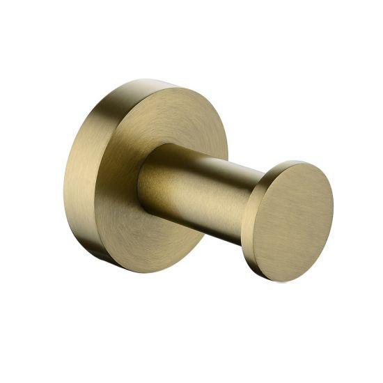LUCID PIN Series Brushed Brass Robe Hook - Living and Bathroom
