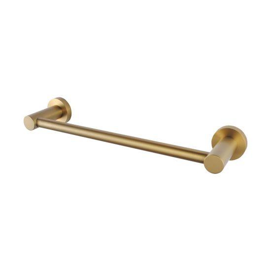 LUCID PIN Series Brushed Brass Towel Rail 300mm - Living and Bathroom