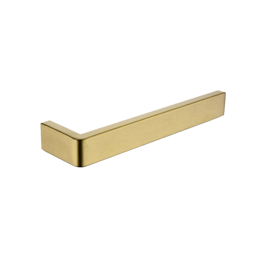 IVANO Series Square Brushed Brass Towel Ring - Living and Bathroom