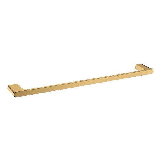 AU Series Brushed Brass Single Towel Rail 800mm - Living and Bathroom