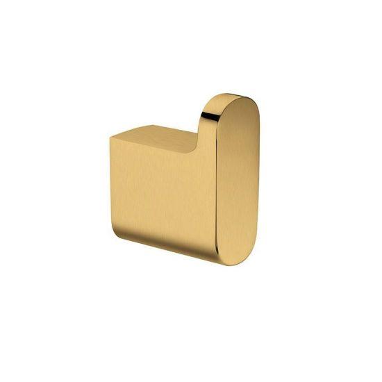 AU Series Brushed Brass Round Robe Hook - Living and Bathroom