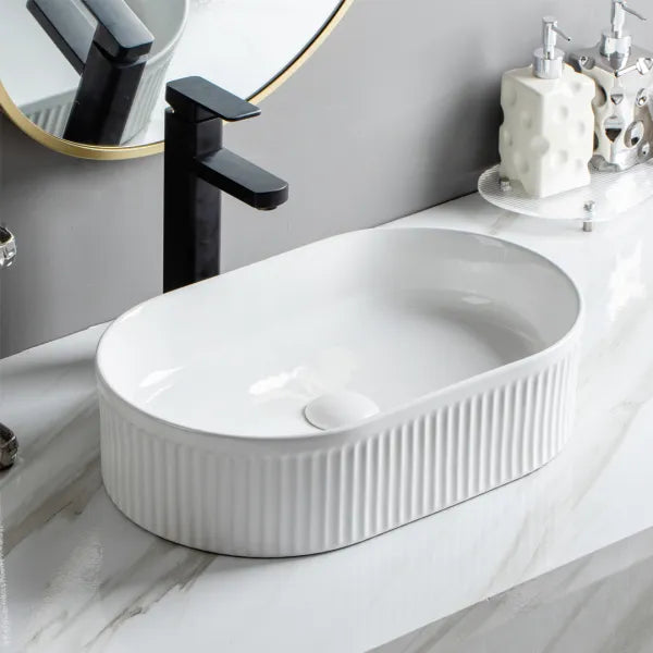 Ellips Above counter Basins 490*350*140 Gloss white