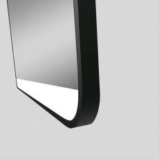700x800mm Black Frame LED Bathroom Mirror - Living and Bathroom