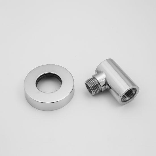 Round Chrome Water Inlet Connector - Living and Bathroom
