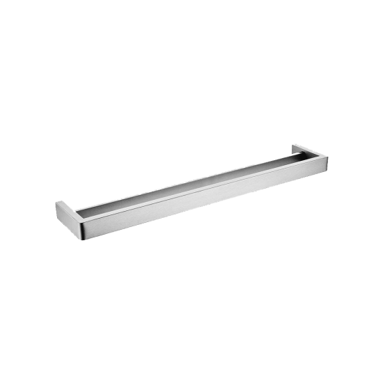 IVANO Series Square Chrome Double Towel Rail 600mm - Living and Bathroom