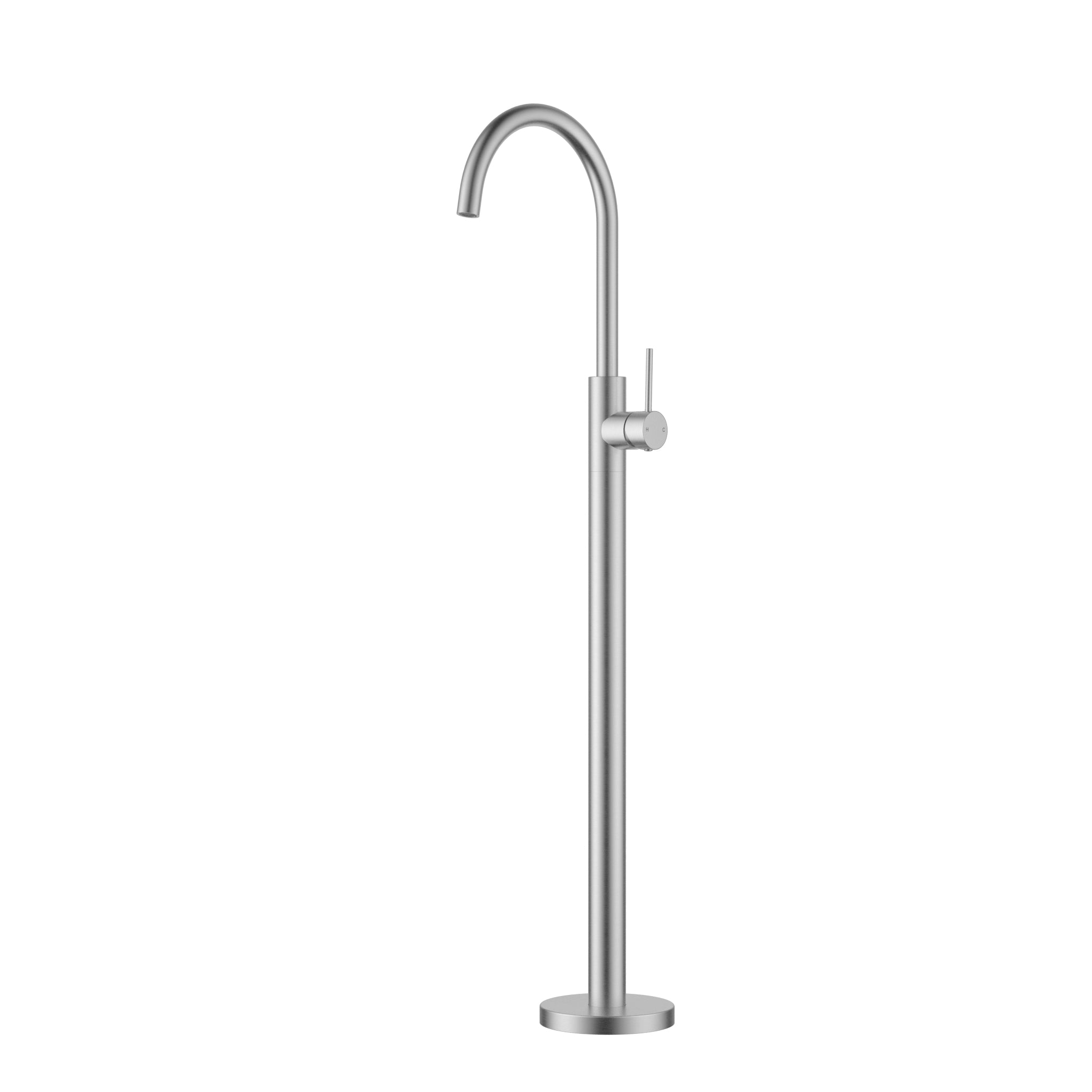 Otus Slimine Freestanding Bath Mixer Spout Brushed Nickel