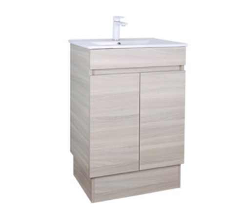 Evie - Wood Grain PVC Slim Vanity 600*360*860mm Double Doors