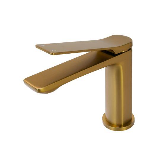 RUSHY Series Brushed Brass Basin Mixer - Living and Bathroom